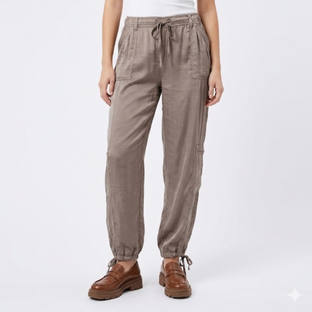 LYS Women’s Olive Cargo Pants Elastic Waist 22W